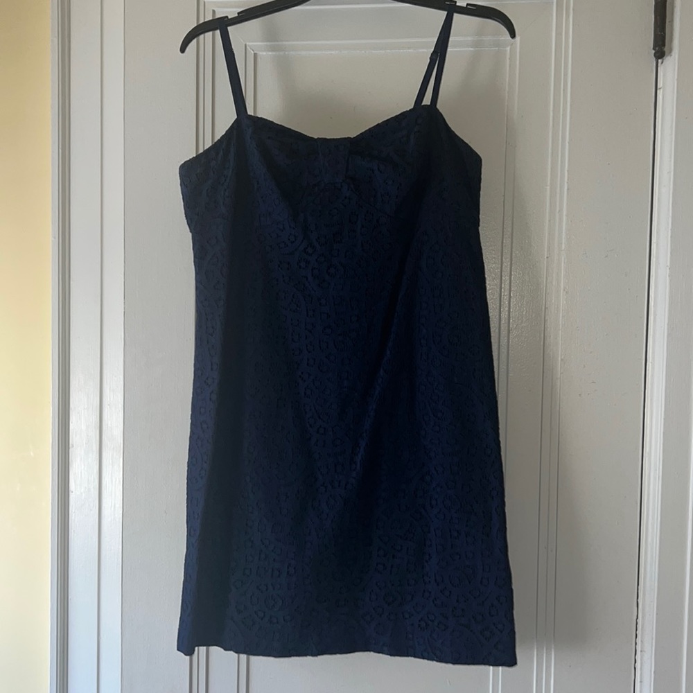 Lilly Pulitzer Navy Eyelet Mini Dress